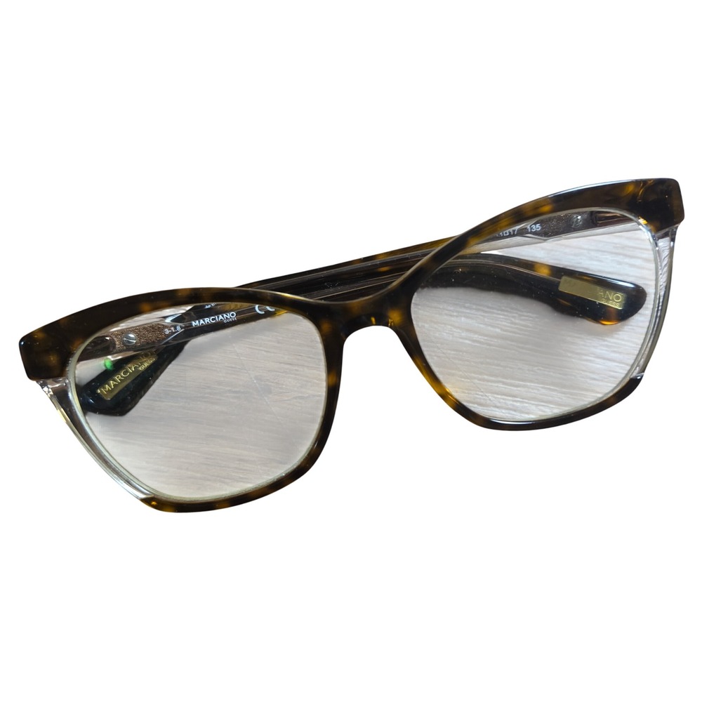 Marciano Guess GM0287 056 Tortoise Cat Eye Eyeglasses Glitter 53-17-135 Mob Wife